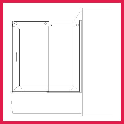 Sliding Tub Door with Return Panel