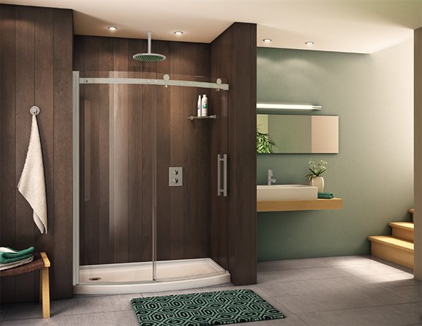 novara bowfront inline brushed nickel