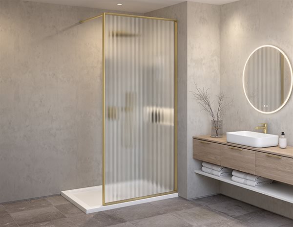 brushed gold fluted