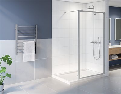 Elera Fixed shower panel, 5/16 (8 mm) glass, 79 H (80 to top of support bar bracket)