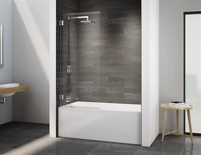 Select Solo Square top pivot tub panel, 3/8 (10 mm) glass, 63 H