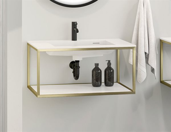 brushed gold without apron