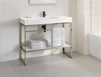 brushed gold with apron