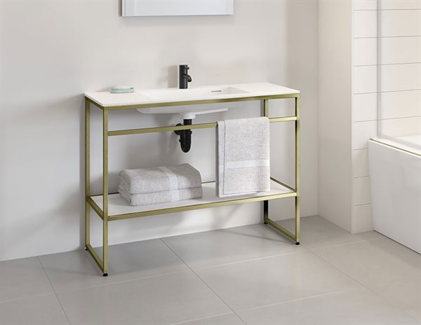 brushed gold without apron